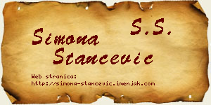 Simona Stančević vizit kartica